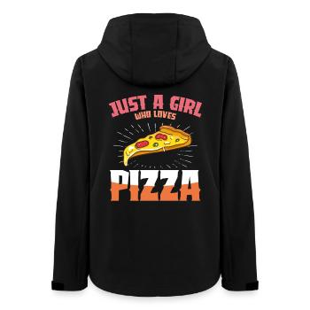 Pizza Liebe Mädchen Design - Frauen Recycelte Softshelljacke von Stanley/Stella - Schwarz - Hinten - AI Model Female 172 light (172cm)