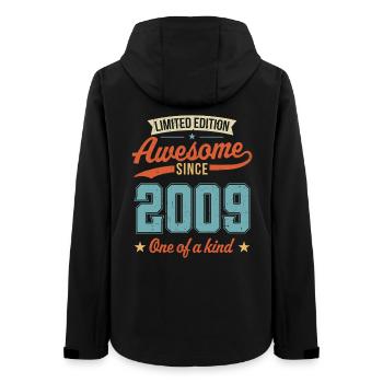 Awesome Since 2009 - Women’s Recycled Softshell Jacket by Stanley/Stella - black - Back - AI Model Female 172 light (172cm)