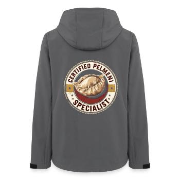 Certified Pelmeni Specialist Pelmenis - Frauen Recycelte Softshelljacke von Stanley/Stella - Anthrazit - Hinten - AI Model Female 172 light (172cm)