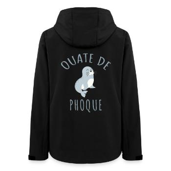 Robbe Watte Humor Französisch Wortspiel Lustig - Frauen Recycelte Softshelljacke von Stanley/Stella - Schwarz - Hinten - AI Model Female 172 light (172cm)