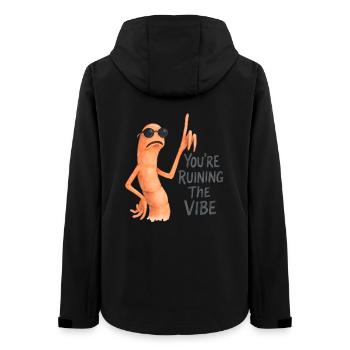 Marcus The Worm You're Ruining The Vibe - Frauen Recycelte Softshelljacke von Stanley/Stella - Schwarz - Hinten - AI Model Female 172 light (172cm)