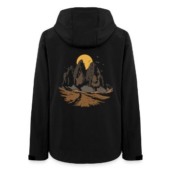 Dolomites Trois sommets Tre Cime di Lavaredo Mountain - Veste softshell femme recyclée Stanley/Stella - noir - Dos - AI Model Female 172 light (172cm)