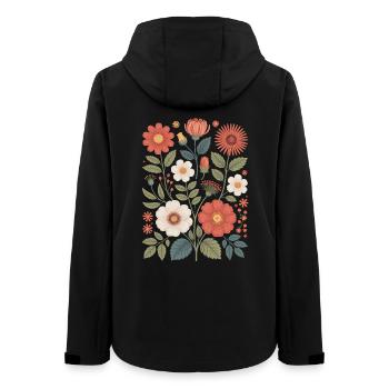 Botanical Flower Diversity Garden Meadow Nature - Women’s Recycled Softshell Jacket by Stanley/Stella - black - Back - AI Model Female 172 light (172cm)