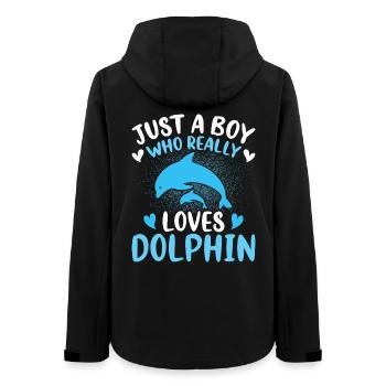 Dolphin - Women’s Recycled Softshell Jacket by Stanley/Stella - black - Back - AI Model Female 172 light (172cm)