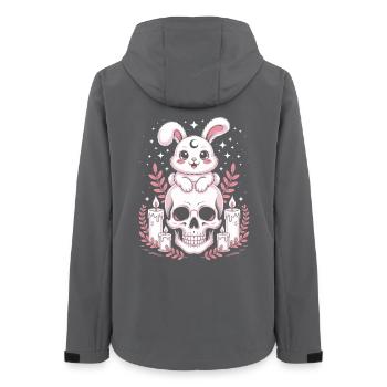 Kawaii Pastel Goth Bunny - Women’s Recycled Softshell Jacket by Stanley/Stella - anthracite - Back - AI Model Female 172 light (172cm)