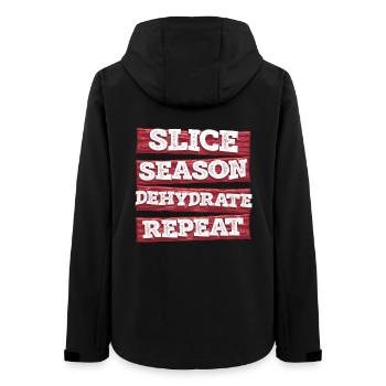 Beef Jerky Dried Meat Biltong Pemmican - Women’s Recycled Softshell Jacket by Stanley/Stella - black - Back - AI Model Female 172 light (172cm)
