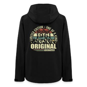 Birthday november 1961 - Women’s Recycled Softshell Jacket by Stanley/Stella - black - Back - AI Model Female 172 light (172cm)