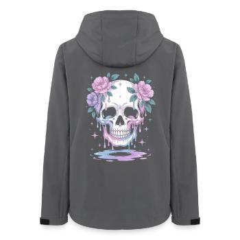 Kawaii Pastel Goth Totenschädel Blumen - Frauen Recycelte Softshelljacke von Stanley/Stella - Anthrazit - Hinten - AI Model Female 172 light (172cm)
