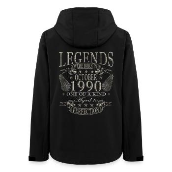 35e anniversaire Légende Octobre 1990 - Veste softshell femme recyclée Stanley/Stella - noir - Dos - AI Model Female 172 light (172cm)