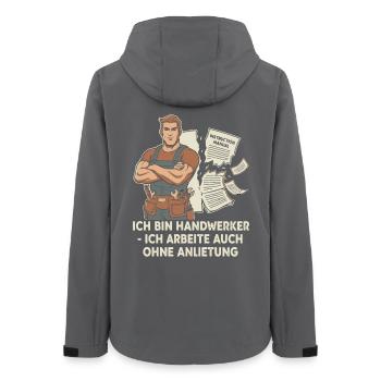 Craftsman courage without guidance - Women’s Recycled Softshell Jacket by Stanley/Stella - anthracite - Back - AI Model Female 172 light (172cm)