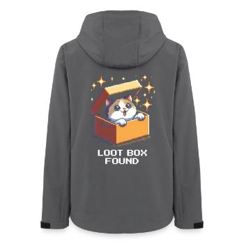 Lootbox gefunden | Katzen Gaming Humor - Frauen Recycelte Softshelljacke von Stanley/Stella - Anthrazit - Hinten - AI Model Female 172 light (172cm)