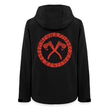 Haches croisées nordiques (rouge) - Veste softshell femme recyclée Stanley/Stella - noir - Dos - AI Model Female 172 light (172cm)
