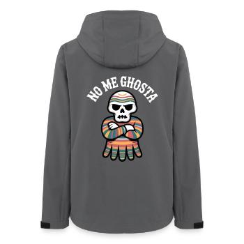 No Me Gusta Calavera Poncho - Veste softshell femme recyclée Stanley/Stella - charbon - Dos - AI Model Female 172 light (172cm)
