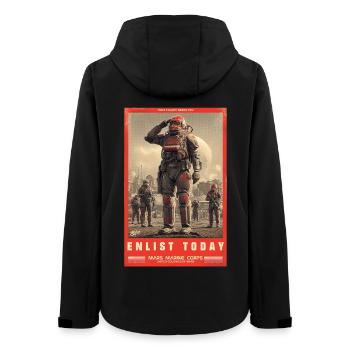 Mars Marine Corps - Women’s Recycled Softshell Jacket by Stanley/Stella - black - Back - AI Model Female 172 light (172cm)