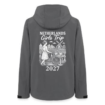 Voyage entre filles aux Pays-Bas 2027 - Veste softshell femme recyclée Stanley/Stella - charbon - Dos - AI Model Female 172 light (172cm)