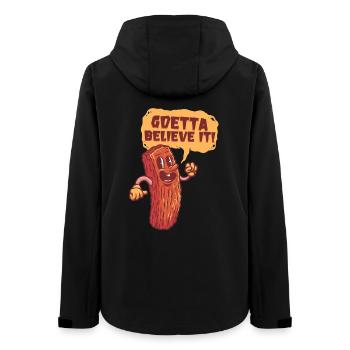 Goetta Sausage Goetta Believe It - Women’s Recycled Softshell Jacket by Stanley/Stella - black - Back - AI Model Female 172 light (172cm)