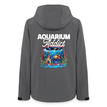 Fish Breeder Aquarist Fish Farming Aquarium Addict - Women’s Recycled Softshell Jacket by Stanley/Stella - anthracite - Back - AI Model Female 172 light (172cm)