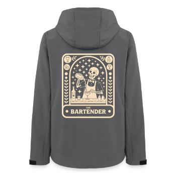 Barkeeper Barmann The Bartender Tarot Cocktail - Frauen Recycelte Softshelljacke von Stanley/Stella - Anthrazit - Hinten - AI Model Female 172 light (172cm)
