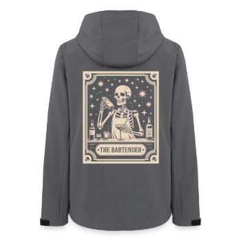 Barkeeper Barmann The Bartender Tarot Cocktail - Frauen Recycelte Softshelljacke von Stanley/Stella - Anthrazit - Hinten - AI Model Female 172 light (172cm)