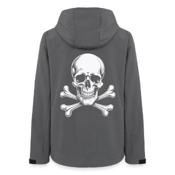 Klassischer Jolly Roger Totenschädel - Frauen Recycelte Softshelljacke von Stanley/Stella - Anthrazit - Hinten - AI Model Female 172 light (172cm)