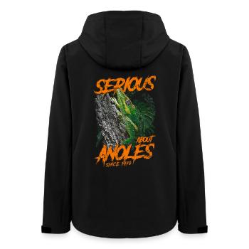 Serious About Cuban Knight Anoles Since 1970 - Women’s Recycled Softshell Jacket by Stanley/Stella - black - Back - AI Model Female 172 light (172cm)