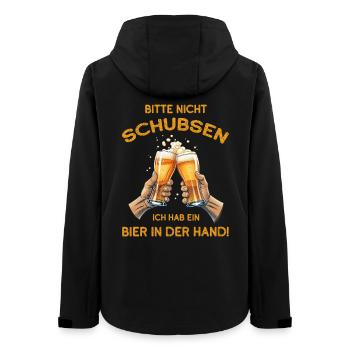 S’il vous plaît, ne poussez pas, ayez une bière à la main - Veste softshell femme recyclée Stanley/Stella - noir - Dos - AI Model Female 172 light (172cm)