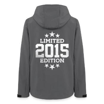 LIMITED EDITION 2015 11. GEBURTSTAG - Frauen Recycelte Softshelljacke von Stanley/Stella - Anthrazit - Hinten - AI Model Female 172 light (172cm)