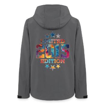 LIMITED EDITION 2015 11. GEBURTSTAG - Frauen Recycelte Softshelljacke von Stanley/Stella - Anthrazit - Hinten - AI Model Female 172 light (172cm)