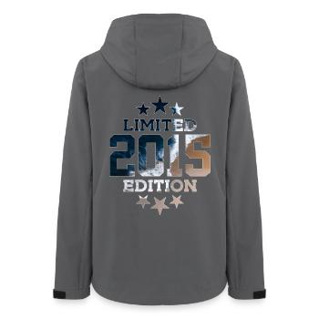 LIMITED EDITION 2015 11. GEBURTSTAG - Frauen Recycelte Softshelljacke von Stanley/Stella - Anthrazit - Hinten - AI Model Female 172 light (172cm)