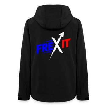 Frexit Blau Weiß Rot - Frauen Recycelte Softshelljacke von Stanley/Stella - Schwarz - Hinten - AI Model Female 172 light (172cm)