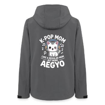 K-Pop Maman Drôle Corée Musique Aegyo - Veste softshell femme recyclée Stanley/Stella - charbon - Dos - AI Model Female 172 light (172cm)