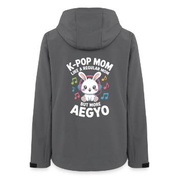 K-Pop Maman Drôle Corée Musique Aegyo - Veste softshell femme recyclée Stanley/Stella - charbon - Dos - AI Model Female 172 light (172cm)