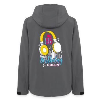 Birthday Queen 55. Geburtstag - Frauen Recycelte Softshelljacke von Stanley/Stella - Anthrazit - Hinten - AI Model Female 172 light (172cm)