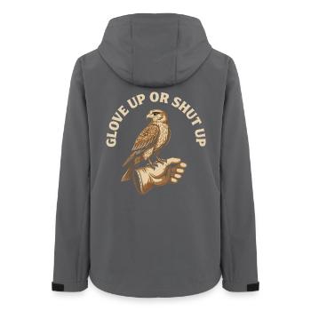 Glove Up Or Shut Up Falconry Apparel - Women’s Recycled Softshell Jacket by Stanley/Stella - anthracite - Back - AI Model Female 172 light (172cm)