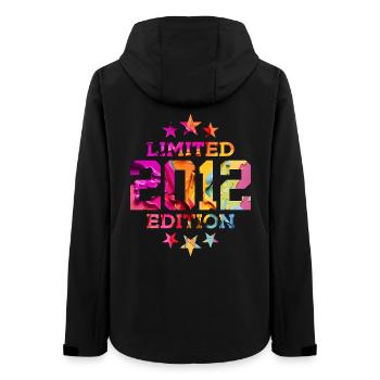 LIMITED EDITION 2012 14. GEBURTSTAG - Frauen Recycelte Softshelljacke von Stanley/Stella - Schwarz - Hinten - AI Model Female 172 light (172cm)