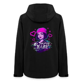 Y2K Retro – Glitch Babe - Frauen Recycelte Softshelljacke von Stanley/Stella - Schwarz - Hinten - AI Model Female 172 light (172cm)
