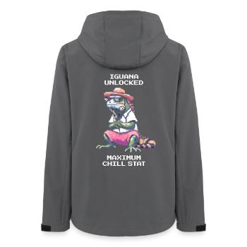 Iguana Unlocked | Chill-Stat Max - Women’s Recycled Softshell Jacket by Stanley/Stella - anthracite - Back - AI Model Female 172 light (172cm)