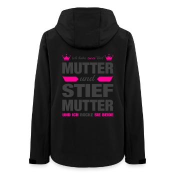 Stiefmutter Stiefmama Mama Muttertag Geschenk - Frauen Recycelte Softshelljacke von Stanley/Stella - Schwarz - Hinten - AI Model Female 172 light (172cm)