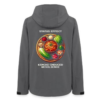 Status-Effekt: Kimchi-Resistenz | Korea Food - Frauen Recycelte Softshelljacke von Stanley/Stella - Anthrazit - Hinten - AI Model Female 172 light (172cm)