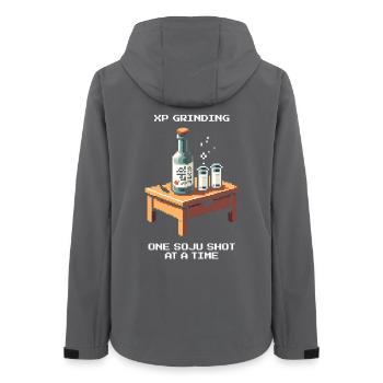 XP Grind with Soju | Korea Food & Nightlife - Women’s Recycled Softshell Jacket by Stanley/Stella - anthracite - Back - AI Model Female 172 light (172cm)