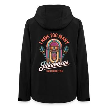 Collectionneurs de juke-box J’ai trop de juke-box - Veste softshell femme recyclée Stanley/Stella - noir - Dos - AI Model Female 172 light (172cm)
