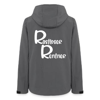 Restless pensioners - Women’s Recycled Softshell Jacket by Stanley/Stella - anthracite - Back - AI Model Female 172 light (172cm)