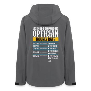Opticien d’ordonnances agréé Vintage Taux horaire - Veste softshell femme recyclée Stanley/Stella - charbon - Dos - AI Model Female 172 light (172cm)
