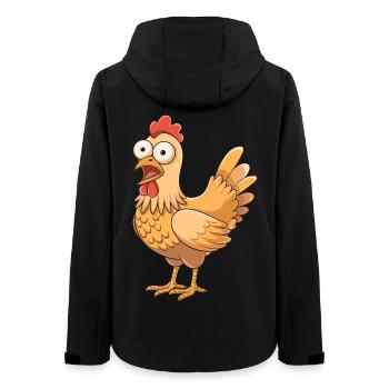 Lustiges Huhn Cartoon Bauernhof Humor - Frauen Recycelte Softshelljacke von Stanley/Stella - Schwarz - Hinten - AI Model Female 172 light (172cm)