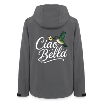 Ciao Bella - Women’s Recycled Softshell Jacket by Stanley/Stella - anthracite - Back - AI Model Female 172 light (172cm)