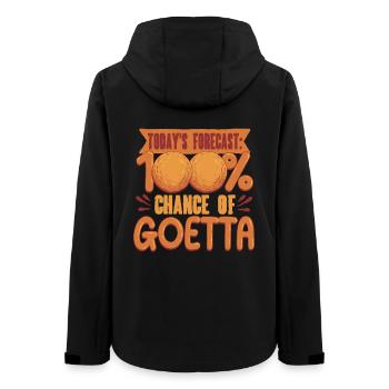 Goetta Wurst 100% Chance Of Goetta - Women’s Recycled Softshell Jacket by Stanley/Stella - black - Back - AI Model Female 172 light (172cm)