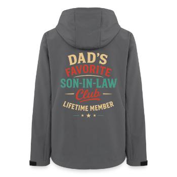 Son In Law Retro Funny Family Humor - Women’s Recycled Softshell Jacket by Stanley/Stella - anthracite - Back - AI Model Female 172 light (172cm)