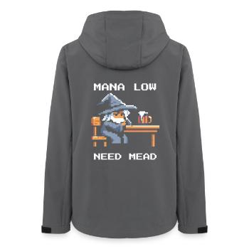 Mana leer? Met hilft! | Zauberer RPG Witz - Frauen Recycelte Softshelljacke von Stanley/Stella - Anthrazit - Hinten - AI Model Female 172 light (172cm)