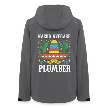 Nacho Average Plumber - Women’s Recycled Softshell Jacket by Stanley/Stella - anthracite - Back - AI Model Female 172 light (172cm)