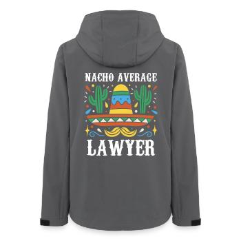 Nacho Average Lawyer Illustration - Women’s Recycled Softshell Jacket by Stanley/Stella - anthracite - Back - AI Model Female 172 light (172cm)